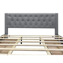 Load image into Gallery viewer, Thornton Super King Fabric Bed Frame with 4 Drawers - Light Grey