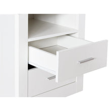 Load image into Gallery viewer, Mateo Wooden Bedside Table - White + Oak