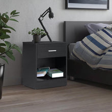 Load image into Gallery viewer, Clayton Bedside Table with Drawer - Black
