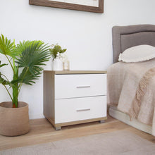 Load image into Gallery viewer, Bram Bedside Table - Oak + White