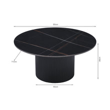 Load image into Gallery viewer, Dylan Ceramic Top Coffee Table 80cm - Black
