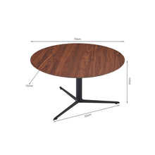 Load image into Gallery viewer, Donna Coffee Table 80cm - Brown + Black