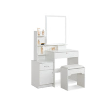 Load image into Gallery viewer, Zinnia 2 Drawer Dressing Table Set 2pcs - White