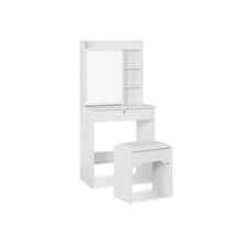 Load image into Gallery viewer, Cyclamen Dressing Table with Drawers Set 2pcs - White