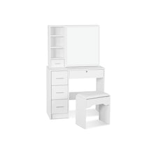 Load image into Gallery viewer, Carnation Dressing Table with Drawers Set 2pcs - White