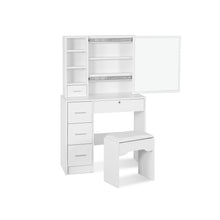 Load image into Gallery viewer, Carnation Dressing Table with Drawers Set 2pcs - White