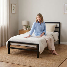 Load image into Gallery viewer, Dowe Single Metal Bed Frame - Black