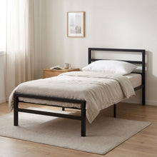 Load image into Gallery viewer, Dowe Single Metal Bed Frame - Black