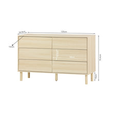 Load image into Gallery viewer, Custer 6 Drawers Lowboy - Oak