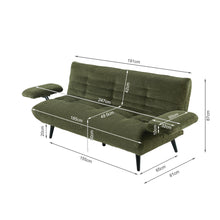 Load image into Gallery viewer, Fowey 3 Seater Sofa Bed - Green