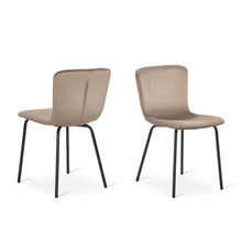 Load image into Gallery viewer, Darius Velvet Dining Chairs - Set of 4 - Taupe