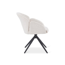 Load image into Gallery viewer, Carmen Boucle Swivel Dining ArmChairs - Set of 2 - Milky White