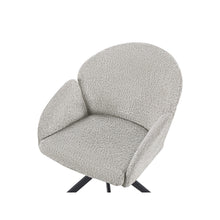 Load image into Gallery viewer, Carmen Boucle Swivel Dining ArmChairs - Set of 2 - Silver Grey