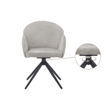 Load image into Gallery viewer, Carmen Boucle Swivel Dining ArmChairs - Set of 2 - Silver Grey