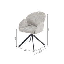 Load image into Gallery viewer, Carmen Boucle Swivel Dining ArmChairs - Set of 2 - Silver Grey