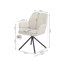 Load image into Gallery viewer, Jett Swivel Dining Chairs - Set of 2 - Off White
