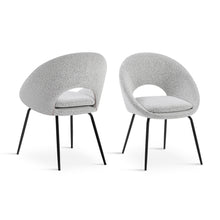 Load image into Gallery viewer, Nimue Fabric Dining Chair - Set of 2 - Greyish White