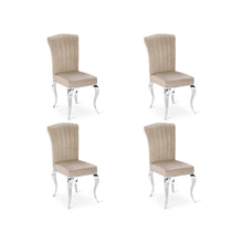 Load image into Gallery viewer, Raven Velvet Dining Chairs - Set of 4 - Light Brown