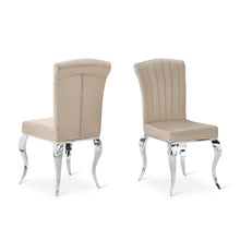 Load image into Gallery viewer, Raven Velvet Dining Chairs - Set of 4 - Light Brown