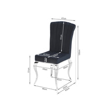 Load image into Gallery viewer, Alba Velvet Dining Chairs - Set of 4 - Charcoal