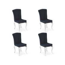 Load image into Gallery viewer, Alba Velvet Dining Chairs - Set of 4 - Charcoal