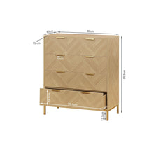 Load image into Gallery viewer, Mesa 4 Drawers Tallboy - Natural