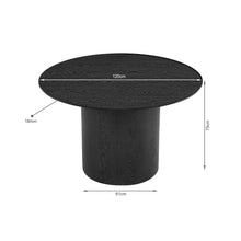 Load image into Gallery viewer, Adley Round Dining Table 120 x 75cm - Black
