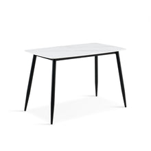 Load image into Gallery viewer, Adley Matt Ceramic Dining Table 120 x 69.5cm - White + Black