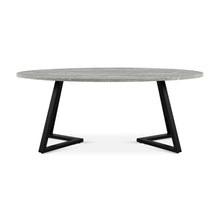 Load image into Gallery viewer, Ursula Oval Coffee Table 120 x 60cm - Grey + Black