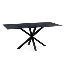 Load image into Gallery viewer, Zander Fused Glass Rectangle Dining Table 180 x 90cm - Black