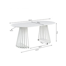 Load image into Gallery viewer, Kieran Oval Dining Table 180 x 90cm - White