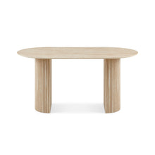 Load image into Gallery viewer, Nile Oval Dining Table 160 x 90cm - Travertine
