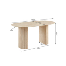 Load image into Gallery viewer, Nile Oval Dining Table 160 x 90cm - Travertine