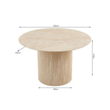Load image into Gallery viewer, Nile Round Dining Table 120cm - Travertine