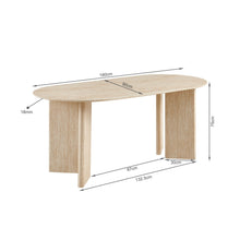 Load image into Gallery viewer, Xanthe Oval Dining Table 180 x 90cm - Travertine