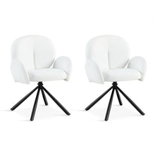 Load image into Gallery viewer, Avery Swivel Fabric Dining Chair - Set of 2 - White
