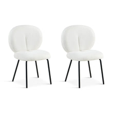 Load image into Gallery viewer, Griffin Boucle Dining Chair - Set of 2 - White
