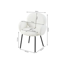 Load image into Gallery viewer, Lennon Boucle Dining Chair - Set of 2 - White