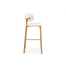 Load image into Gallery viewer, Indigo Fabric Bar Stool - Set of 2 - Beige