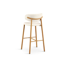 Load image into Gallery viewer, Indigo Fabric Bar Stool - Set of 2 - Beige