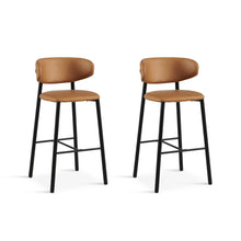 Load image into Gallery viewer, Lark Fabric Bar Stool - Set of 2 - Camel