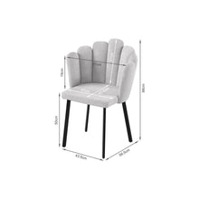 Load image into Gallery viewer, Urban Petal-shaped Upholstered Dining Chair - Set of 2 - Light Grey