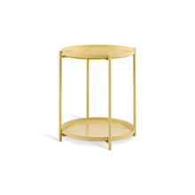 Load image into Gallery viewer, Zen Round Coffee Table with Shelf - Yellow