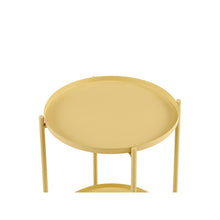 Load image into Gallery viewer, Zen Round Coffee Table with Shelf - Yellow