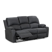 Load image into Gallery viewer, Marton Manual 3 Seater Recliner Sofa - Black