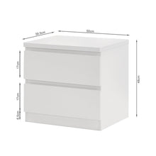 Load image into Gallery viewer, Tongass Wooden Bedside Table - White