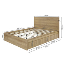 Load image into Gallery viewer, Harris Queen Bed Frame with Storage - Oak