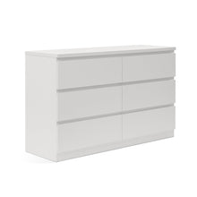 Load image into Gallery viewer, Tongass Wooden Low Boy 6 Drawers - White