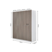 Load image into Gallery viewer, Waipoua Wooden Wardrobe - Grey Oak