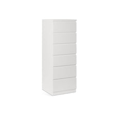 Load image into Gallery viewer, Tongass Wooden Slim Tallboy 6 Drawers - White